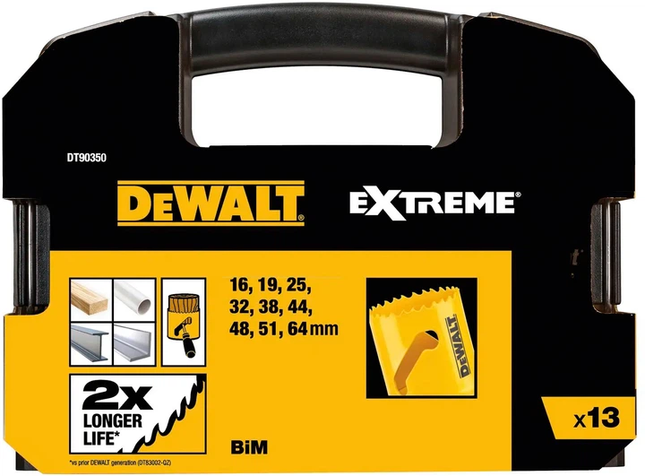 Набор коронок-цифенборов DeWALT DT90350 - Фото 3 Набор коронок-цифенборов DeWALT DT90350 - изображение 3