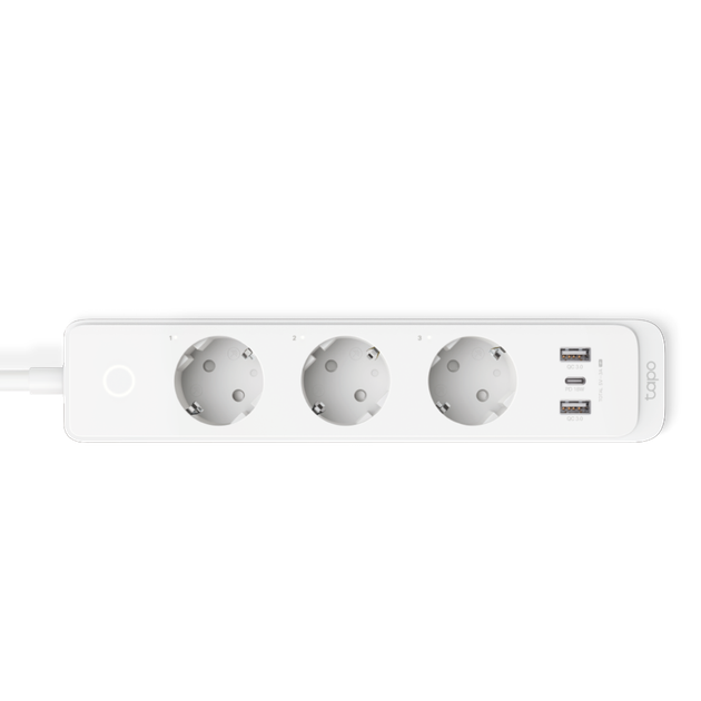 Розумний Wi-Fi мережевий фільтр-подовжувач TP-Link Tapo P300 1.5 м 2 x USB-A + USB-C White - Фото 7 Розумний Wi-Fi мережевий фільтр-подовжувач TP-Link Tapo P300 1.5 м 2 x USB-A + USB-C White - изображение 7