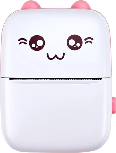 Портативный Мини Термопринтер Детский Mini Printer Bluetooth + Набор Термобумаги В Комплекте Розовый - изображение 1