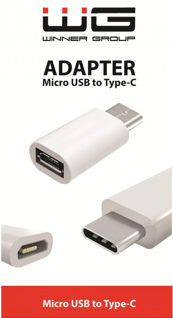 Адаптер WG micro-USB - Type-C White (8591194075926) - зображення 2