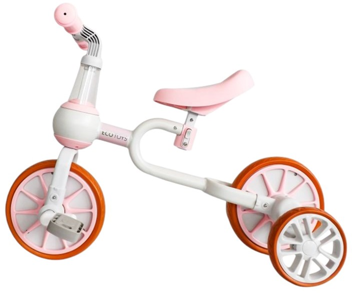 Біговел EcoToys педалі бічні колеса 4в1 LC-V1311 Pink (5903089068266) - зображення 4