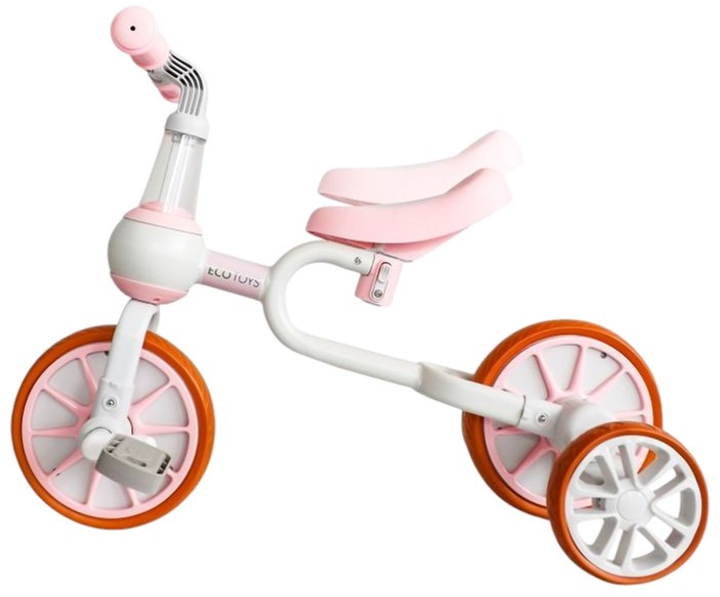 Біговел EcoToys педалі бічні колеса 4в1 LC-V1311 Pink (5903089068266) - зображення 5