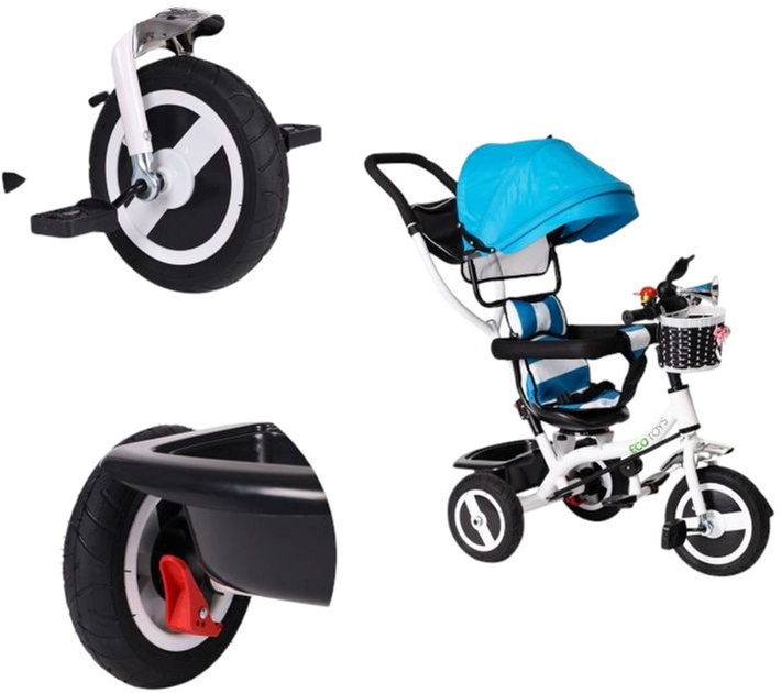 Триколісний велосипед EcoToys JM-066-9L Blue (5903089063315) - зображення 6