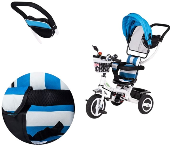 Триколісний велосипед EcoToys JM-066-9L Blue (5903089063315) - зображення 7