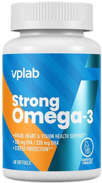 Дієтична добавка VPLab Strong Omega 3 60 капсул (5060255358764) - зображення 1