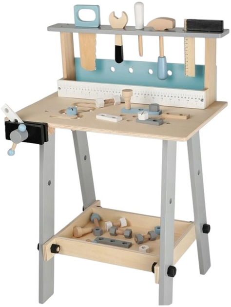 Zestaw do gry EcoToys Stół narzędziowy drewniany 32 elementy 1172 (5903089063094) - obraz 5