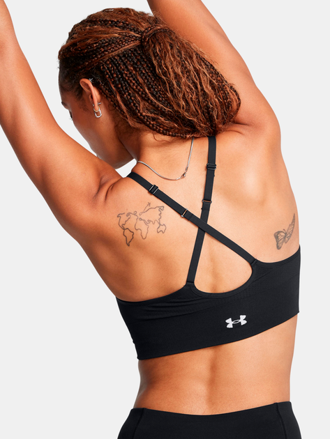 Спортивный топ женский Under Armour Vanish Seamless Low Bra 1384417-001 L Черный (196886942982) 