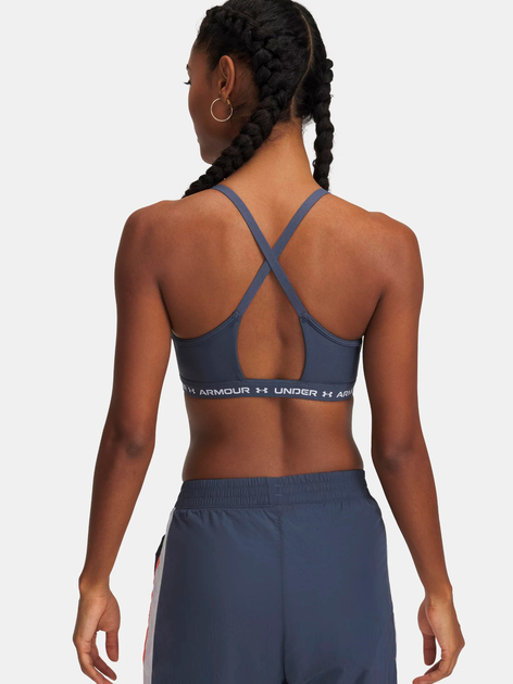 Спортивный топ женский Under Armour Ua Crossback Low Bra 1386424-044 S Серый (197779698115) 