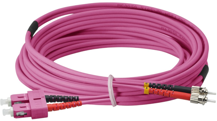Волоконно-оптичний патч-корд Helos ST/ST Duplex 50/125µm OM4 10 m Violet (4005938264278) - зображення 4