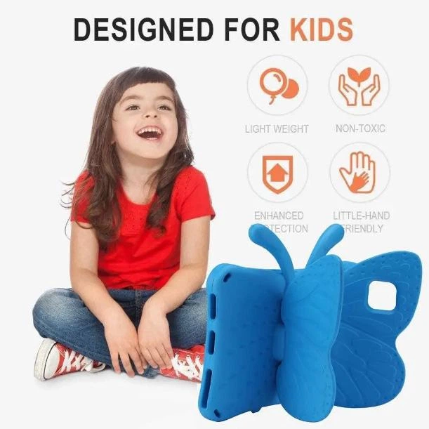 Детский чехол Butterfly Case на планшет Lenovo Tab M11 (11") / голубой - Фото 4 Детский чехол Butterfly Case на планшет Lenovo Tab M11 (11") / голубой - изображение 4