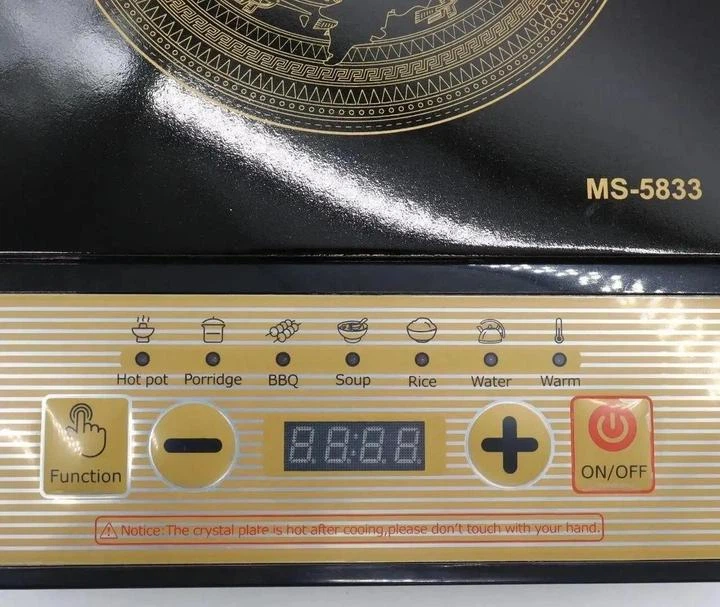 Плита індукційна Domotec MS-5833 2000 Вт сенсорна чорна - изображение 2