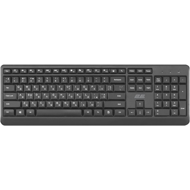 Клавіатура бездротова 2E KS220 WL Ukr Black (2E-KS220WB) Store - зображення 1