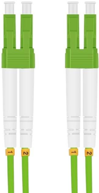 Patchcord światłowodowy Helos LC/LC Duplex 50/125µm OM4 10 m Green (4005938874736) - obraz 1