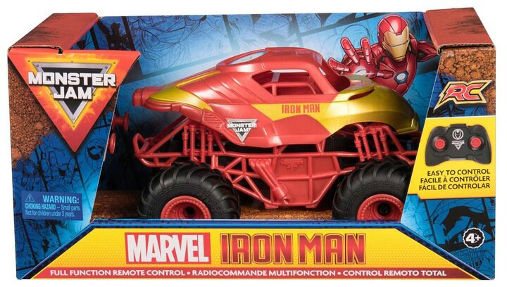 Машинка на дистанційному управлінні Spin Master Monster Jam Marvel Iron Man Monster Truck 1:24 (681147014824) - зображення 1