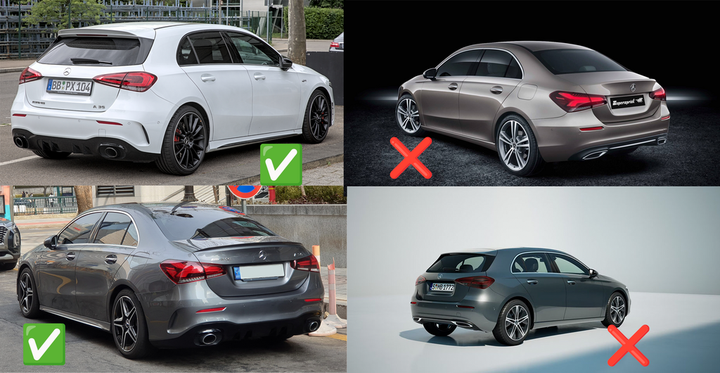 Брызговики Premium AMG/A35 (4 шт) для Mercedes A-сlass W177 2018- гг - изображение 3
