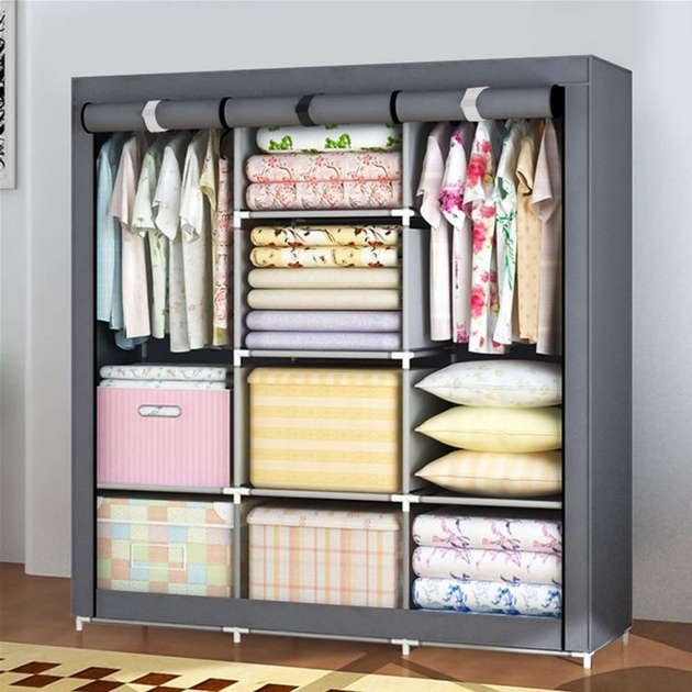 Szafa tekstylna na ubrania ModernHome by Multistore 126 x 43.5 x 177 cm (5903769979233) - obraz 8