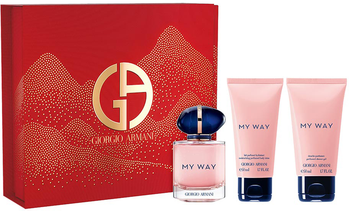 Zestaw damski Giorgio Armani My Way Woda perfumowana 50 ml + Żel pod prysznic 50 ml + Balsam do ciała 50 ml (3614274336986) - obraz 1