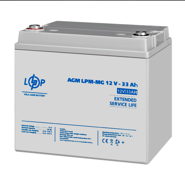 Аккумулятор мультигелевый LogicPower AGM LPM-MG 12 - 33Ah - Фото 4 Аккумулятор мультигелевый LogicPower AGM LPM-MG 12 - 33Ah - изображение 4