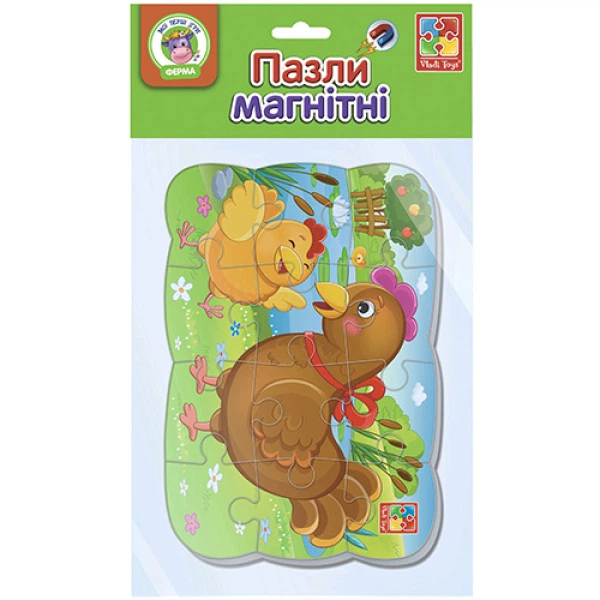Магнитные пазлы для детей Vladi Toys VT3205-78 P Курочка и цыпленок, 12 элементов (VT3205-78-RT) - изображение 5