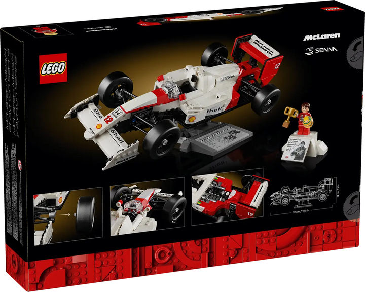 Конструктор LEGO Icons McLaren MP4/4 та Ayrton Senna 693 деталі (10330) (955555908517673) - Уцінка - зображення 1