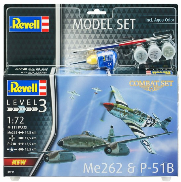 Збірна модель Revell ME262 + P51B масштаб 1:72 (4009803637112) (955555908305061) - Уцінка - зображення 1