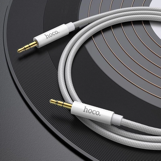 Кабель HOCO AUX audio cable UPA19 1m ТРЕ silver - изображение 3