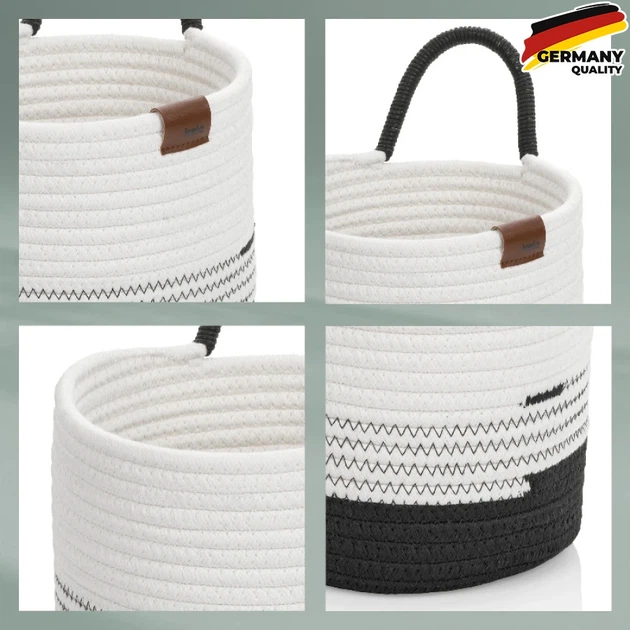 Корзина для хранения Kela Hedda 20х19 см Бело-черная (24455) - изображение 2