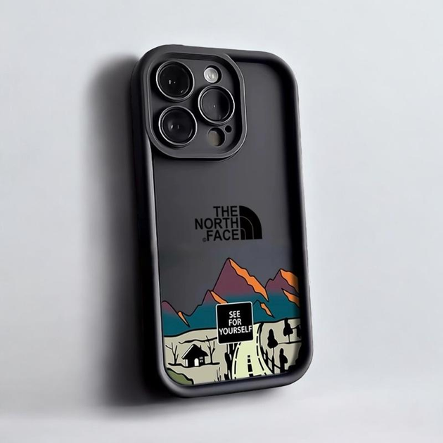 Чехол для Iphone 12 матовый The North Face, защитный, черный – фото ...