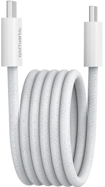 Kabel 4smarts RollUp USB-C - USB-C 100 W 1.5 m White (4252011908141) - obraz 2