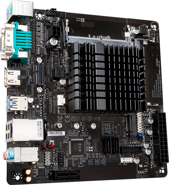 Материнська плата Gigabyte N4120I H (Intel Celeron N4120, SoC, PCI-E x1) - зображення 2