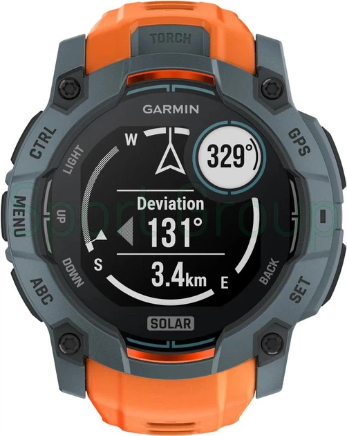 Смарт-часы Garmin Instinct 3 с солнечной батареей (010-02935-01) 50 мм SOLAR, цвет сірий/помаранчевий - изображение 10