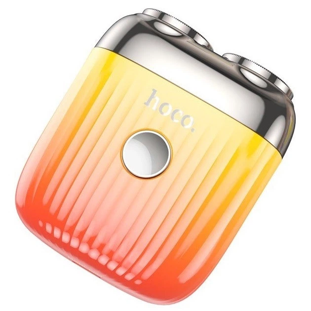 Портативная мужская роторная электробритва 3Вт HOCO Portable mini shaver DI30 IPX6 Оранжевая - изображение 3