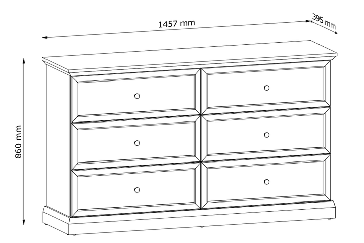 Комод Lucca Gała Meble 146x86x39.5 (LC-K6S) 170589 - изображение 2