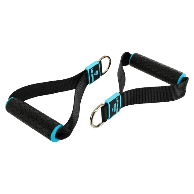 Ручки для эспандера и тренажера LivePro Strap Handle Pro 8192 комплектация 2шт Black-Blue - Фото 1 Ручки для эспандера и тренажера LivePro Strap Handle Pro 8192 комплектация 2шт Black-Blue - изображение 1
