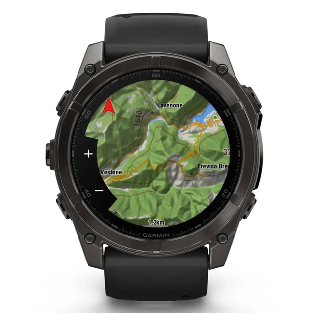 GPS смарт-годинник GARMIN fenix 8 51mm,AMOLED, Saph, CrbnGryTi/Blk, Blk/PebbleGryBnd - зображення 8