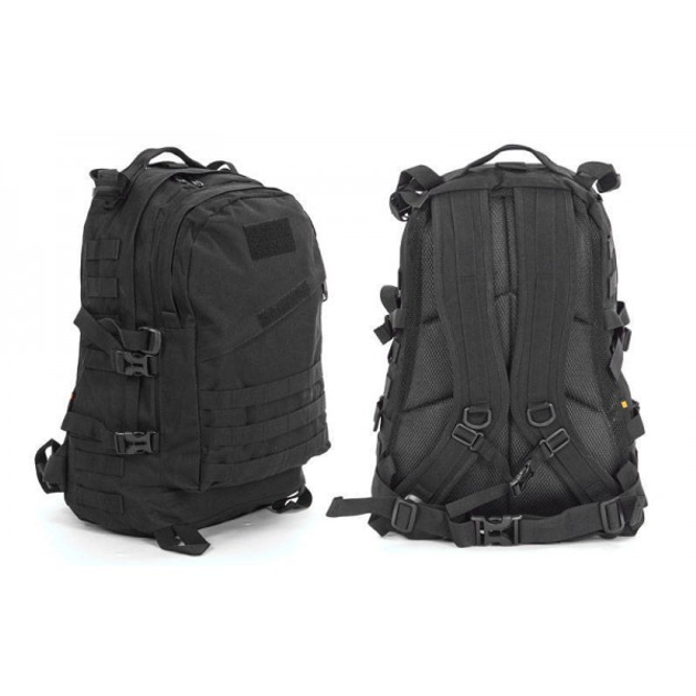 Тактичний багатофункціональний воєнний рюкзак Army 40L Black - изображение 2