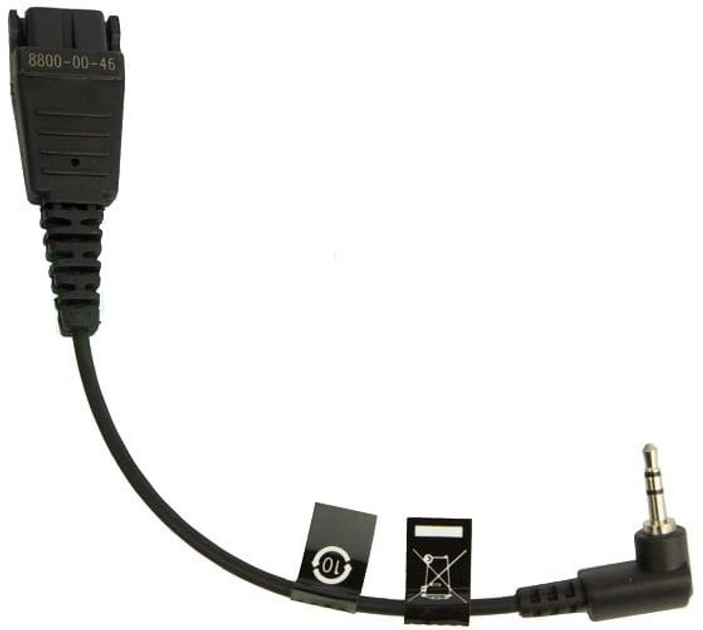 Кабель Jabra QD to 2.5 mm Jack angled plug Black (8800-00-46) - зображення 1