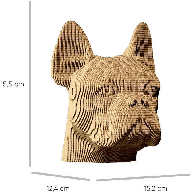 3D пазл-конструктор Cartonic 3D Puzzle Bulldog Бульдог Картонный (CARTMBDG) - изображение 6