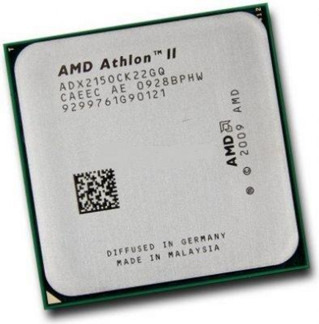 Б/У, Процесор, AMD Athlon II X2 215, ADX215ОСК, 2,7 GHz, 2 core, 2Mb, 65W, 4000MHz sAM2+, АМ3 - зображення 1