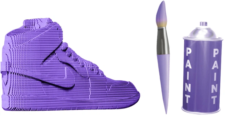 3D пазл-конструктор Cartonic 3D Puzzle Sneaker Картонный (CARTMSNK) - изображение 8