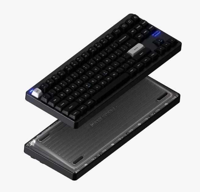Беспроводная механическая клавиатура NuPhy Gem80 / Silent Red Clear-Top (linear, 45 gf) / Color - Obsidian Black/ Hot-Swappable, RGB, ANSI US - изображение 1