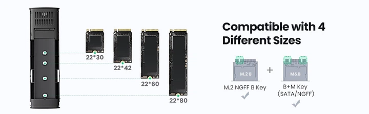 Внешний корпус UGREEN CM400 для жесткого диска SSD M.2 SATA Grey (10903) - изображение 5