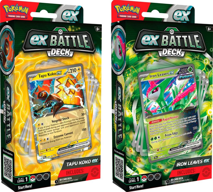 Набір Pokemon TCG: Battle Deck - Tapu Koko ex/Iron Leaves ex Bundle 6 шт (820650868764) - зображення 4