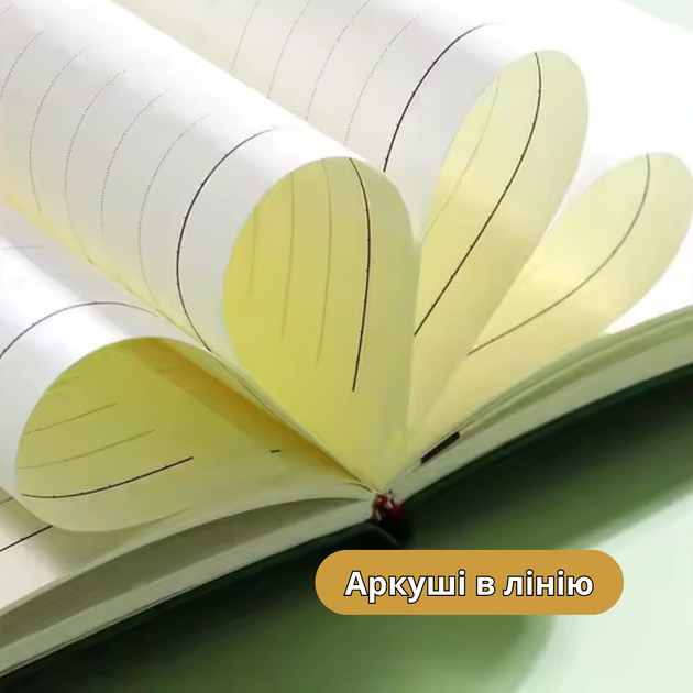 Блокнот А5 из эко-кожи на 200 листов с ручкой скетчбук в подарочной упаковке,набор 3в1 ,цвет зелёный - изображение 3