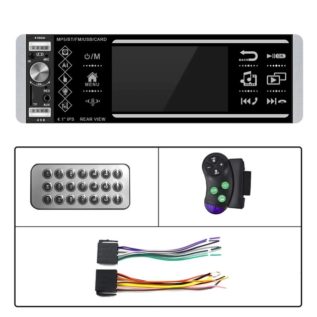 Автомагнітола CML-PLAY 4168Ai — Сенсорний екран 4,1" + RGB + MP3 + USB + SD + Bluetooth + AV-in - зображення 4