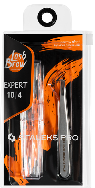 Pęseta do brwi Staleks Pro Expert 10 Typ 4 wąska skośna (4820121592903) - obraz 5