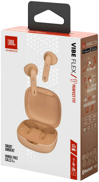 Навушники JBL Vibe Flex Beige (JBLVIBEFLEXBEG) - зображення 9