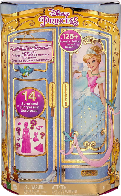 Лялька Mattel Disney Princesses Попелюшка Модні сюрпризи JCR96 WB2 з аксесуарами (194735275410) - зображення 7