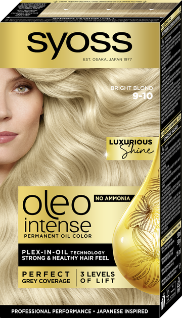 Фарба для волосся Syoss Oleo Intense стійка з оліями 9-10 Світлий блондин (9000100814379) - Фото 1 Фарба для волосся Syoss Oleo Intense стійка з оліями 9-10 Світлий блондин (9000100814379) - зображення 1