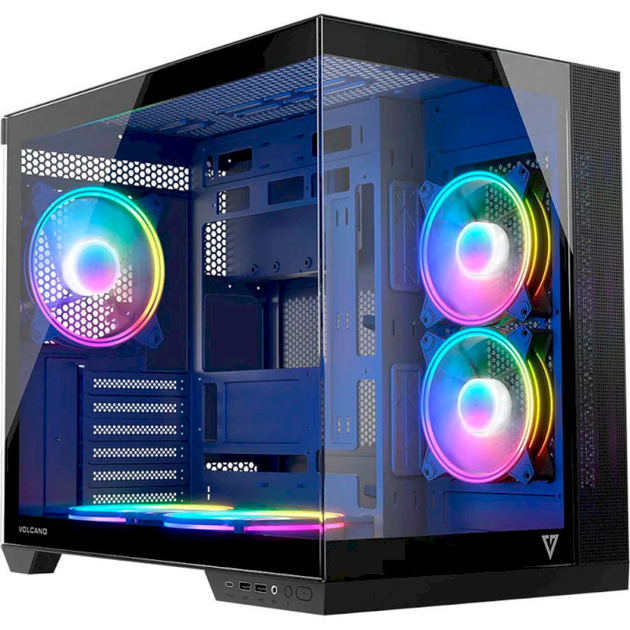 Корпус Modecom VOLCANO Panorama APEX/ARGB/5Fans/MIDI/без БЖ/ATX/BLACK (AT-PANORAMA-5F-ARGB-10-00) - зображення 1